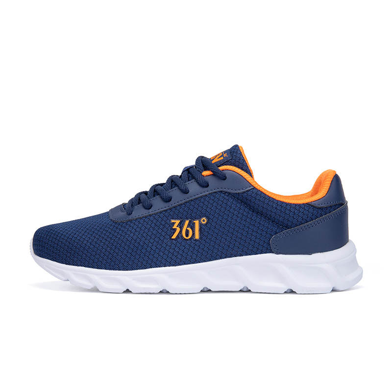361° Cushioning Slip Resistant Breathable Low top Running Shoes Men's Blue Orange