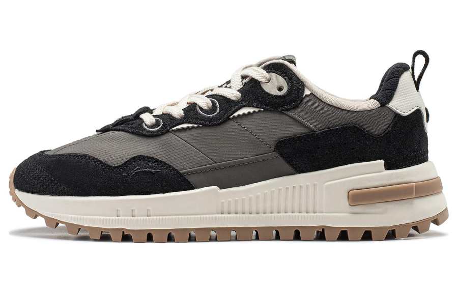 Li-Ning Li Ning Riding The Wind 2.0 Slip Resistant Abrasion Resistant Low top Casual Shoes Women's Gray Black