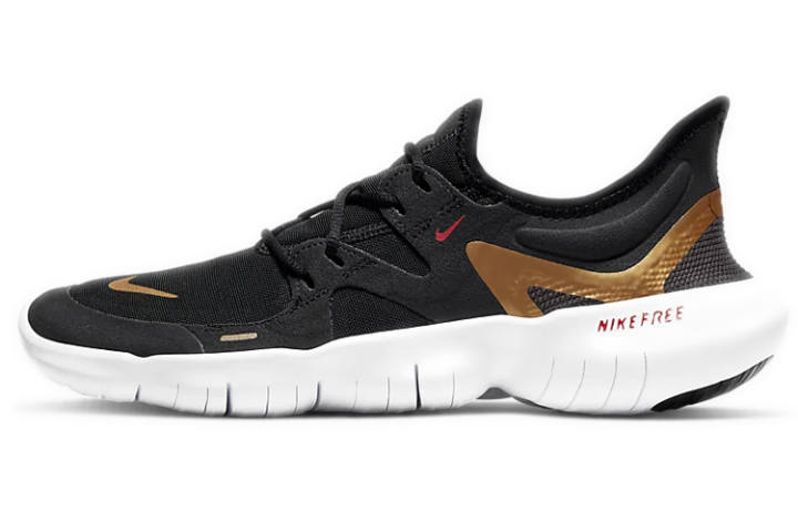 Nike Nike Free RN 5.0 Slip Resistant Lightweight Non slip Lightweight Low top / Women's Black Gold