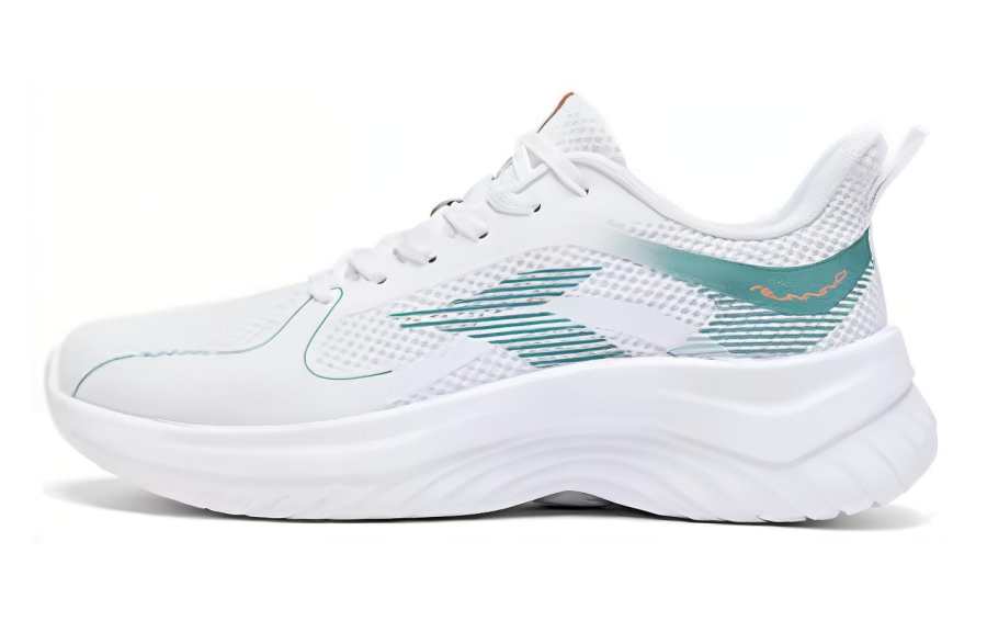 361° Cushioning, Wear Resistant Low top Running Shoes Men's White Star Cloud Cyan