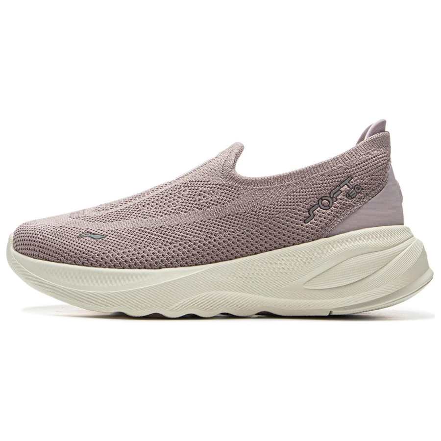 Li-Ning Li Ning Slip Resistant, Abrasion Resistant, Lightweight Low top Casual Shoes Women's Dove Gray Purple