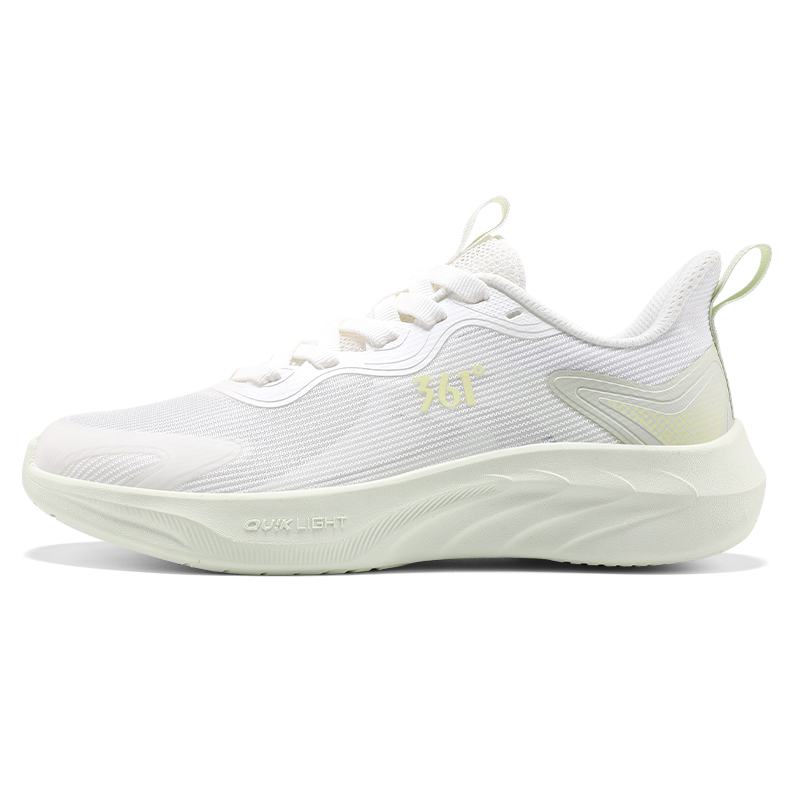 361° Abrasion Resistant Breathable Low top Casual Running Shoes Women's White Green