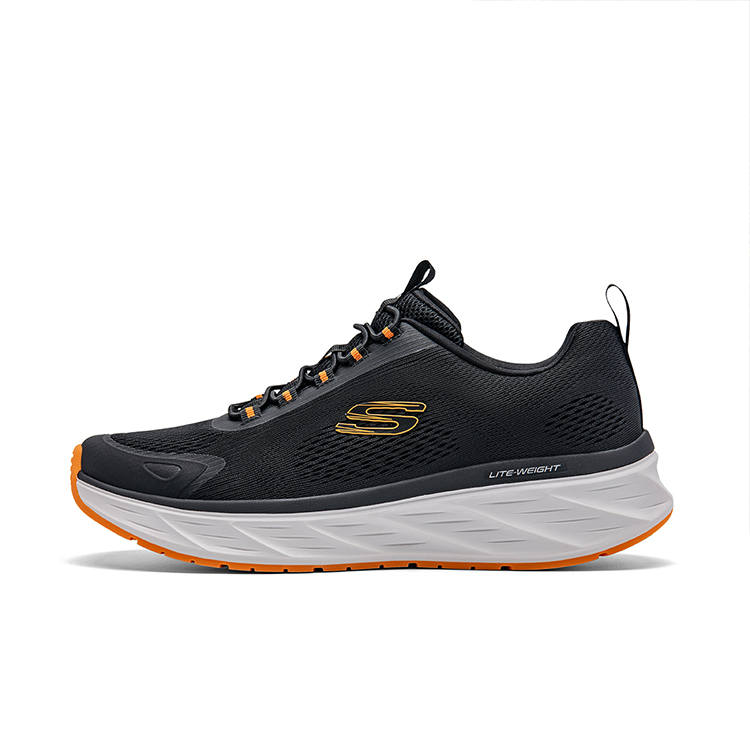 Skechers SPORT MENS Cushioning Low top Running Shoes Men's Black Orange