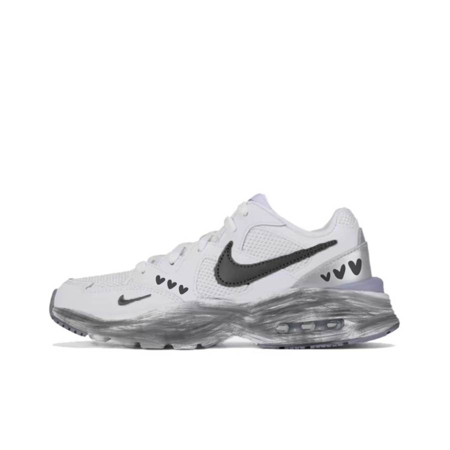 Nike Nike Air Max Fusion Cushioning Slip Resistant Abrasion Resistant Low top Running Shoes Women's Black White