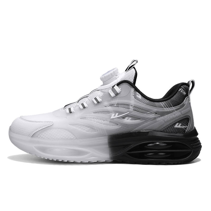 WARRIOR WARRIOR Cushioning Height Increasing Low top Running Shoes Men's Gray Black