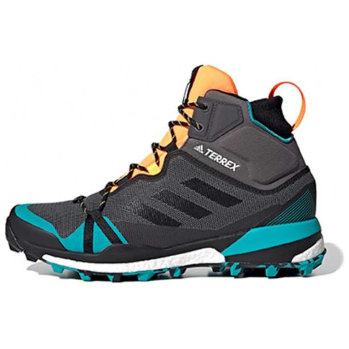 Adidas Adidas Terrex Skychaser Running Shoes Men's High Top Gray/Blue/Orange