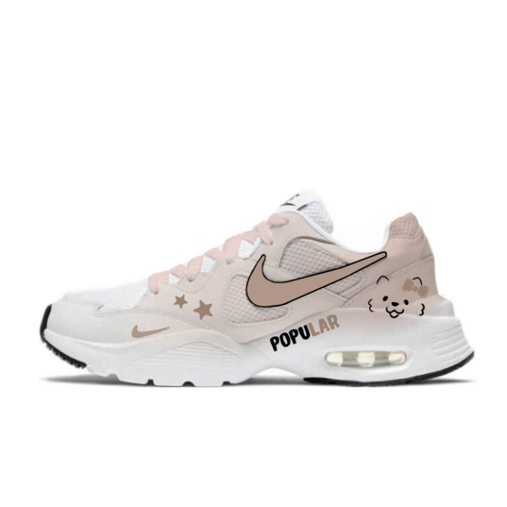Nike Nike Air Max Fusion Abrasion Resistant Low top Running Shoes Women's White Brown