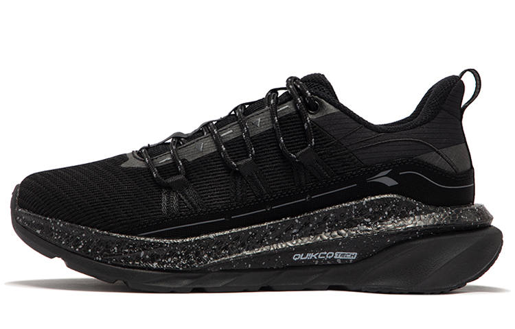 361° Fiery Fall Winter Abrasion Resistant Low top Running Shoes Men's Obsidian Black/Smoke Gray