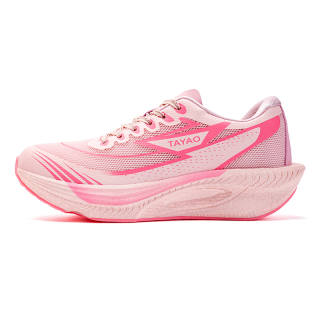 TAYAO Cushioning Slip Resistant Breathable Low top Carbon Plate Running Shoes Unisex Pink