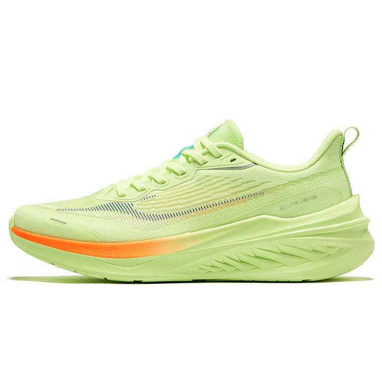 Erke Cushioning Rebound Low top Casual Running Shoes Men's Fluorescent Sprout Green Starry Blue