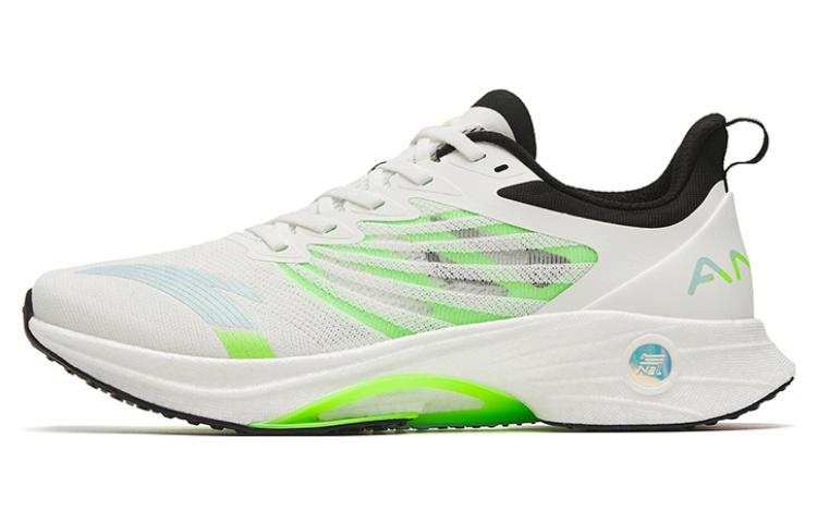 Anta MACH 3.0 Cushioning Slip Resistant Abrasion Resistant Low top Casual Running Shoes Men's White Green