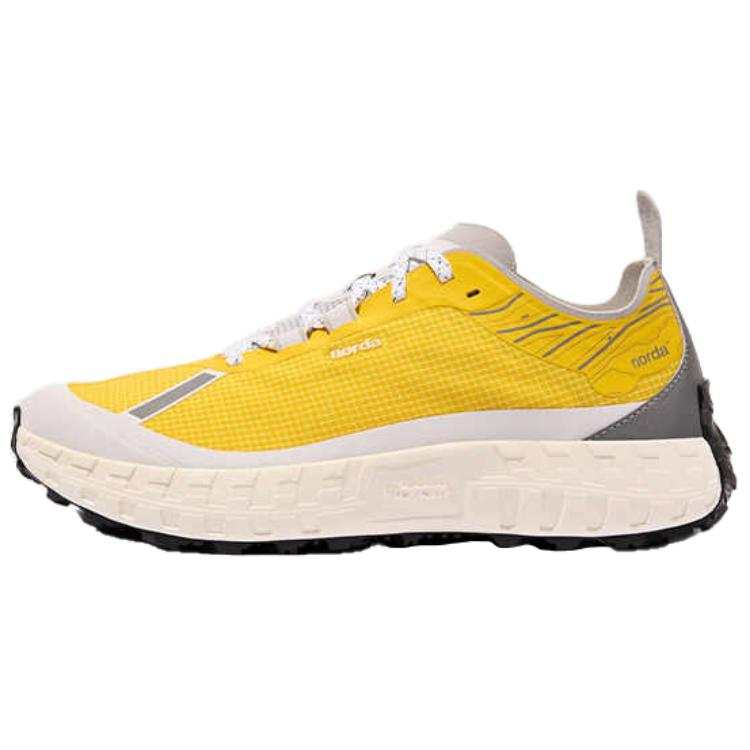 NORDA 001 Slip Resistant, Abrasion Resistant, Lightweight Coverage Low top Running Shoes Men's Bright Yellow
