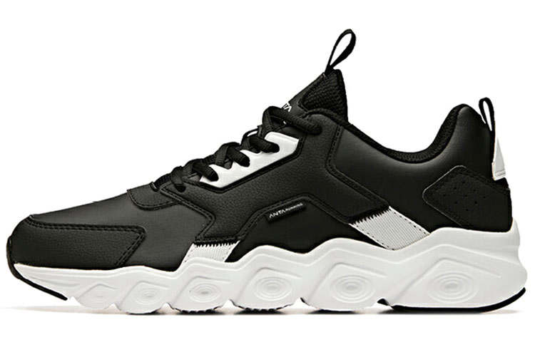 Anta Comfortable Textile, Synthetic Leather Cushioning Slip Resistant Low top Running Shoes Men's