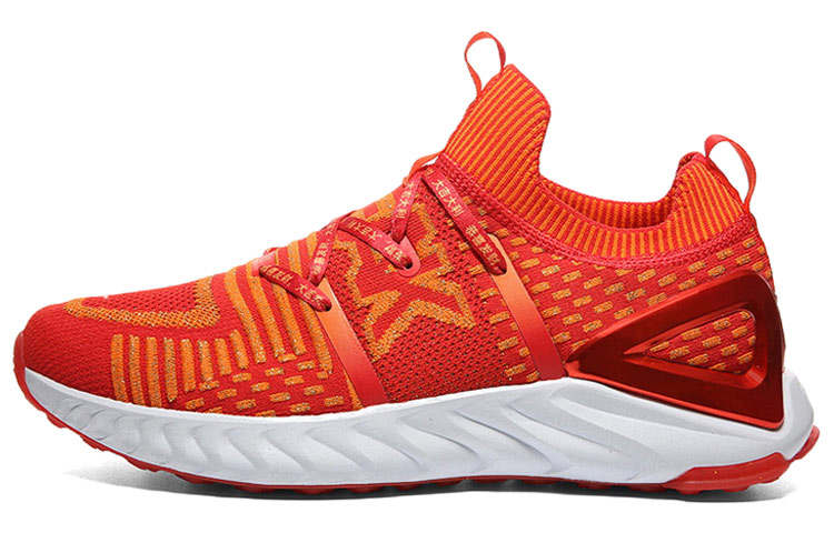 PEAK Taichi 1.0 Plus 'Fuhao' Fabric Abrasion Resistant Breathable Low top Running Shoes Unisex Red Yellow