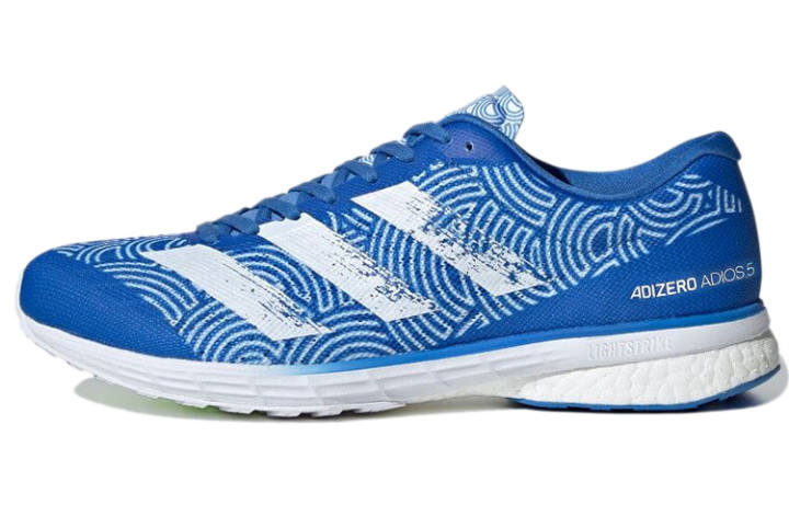 Adidas Adidas Adizero Fabric Slip Resistant, Breathable, Lightweight Low top Casual Running Shoes Unisex Blue