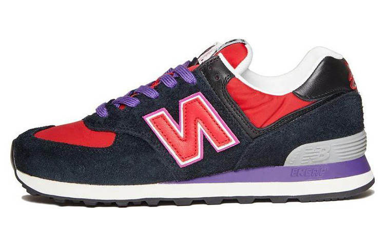 New Balance Stray Rats x New Balance NB 574 Comfortable Low top Running Shoes Men's Black Red