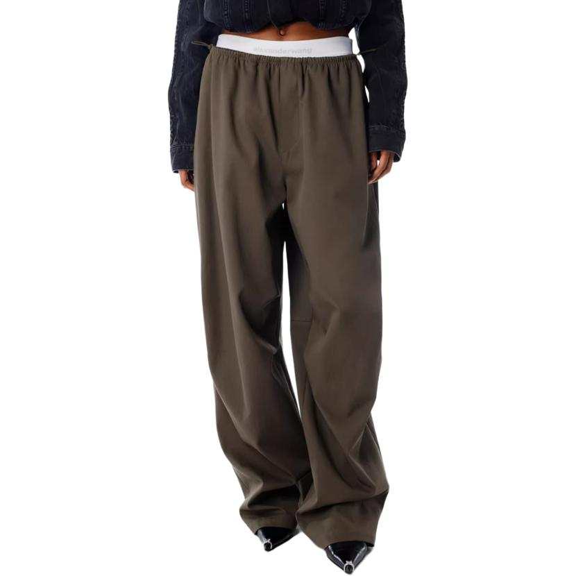 Alexander Wang logo-waistband trousers