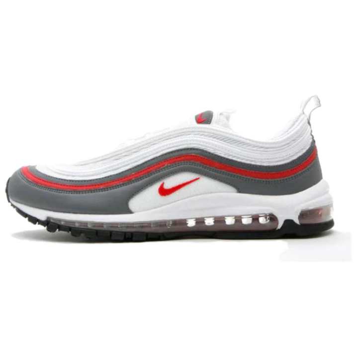 Nike Nike Air Max 97 Comfortable And Lightweight Low top Casual Running Shoes Men's White Red
