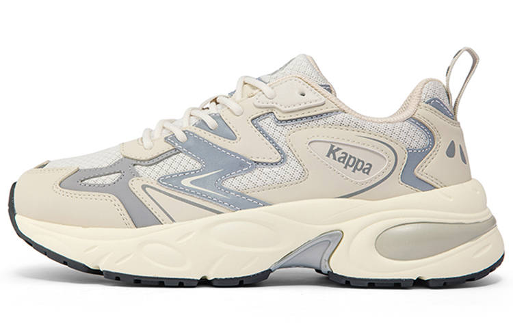 Kappa Fabric Cushioning Slip Resistant Abrasion Resistant Low top Casual Running Shoes Unisex Silverware Gray