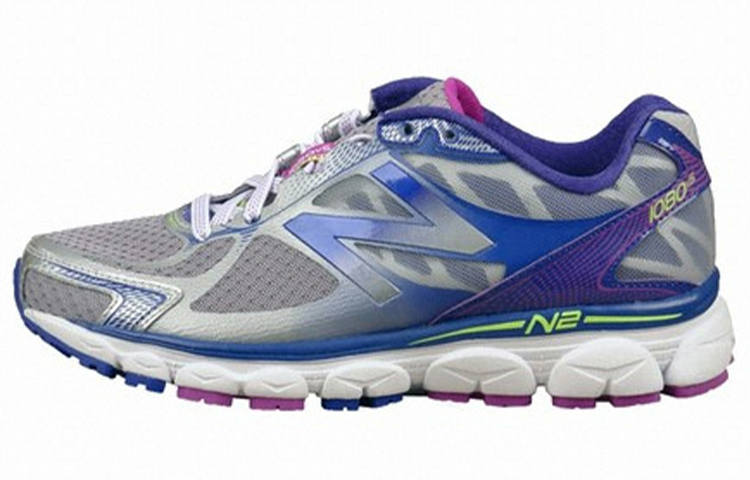 New Balance New Balance 1080 Series Wear resistant Non Slip Breathable Low Tops Sports Gray Blue Women's