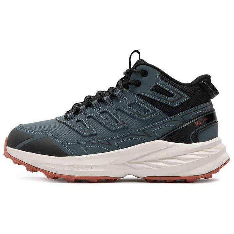 361° Slip Resistant Abrasion Resistant High top Trail Running Shoes Men's Green Black