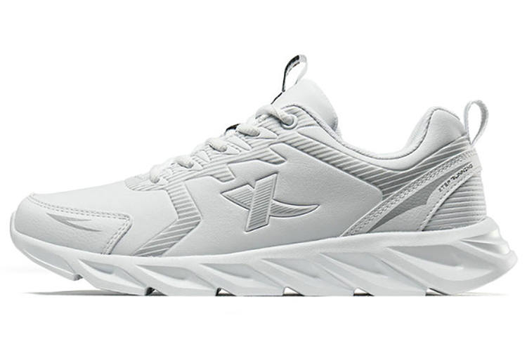 XTEP Blade Versatile Synthetic Leather Cushioning Slip Resistant Abrasion Resistant Low top Running Shoes Women's White