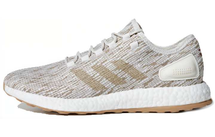Adidas Adidas Pure Boost 2017 Comfortable Non slip Lightweight Low top Running Shoes Unisex Nude Gold
