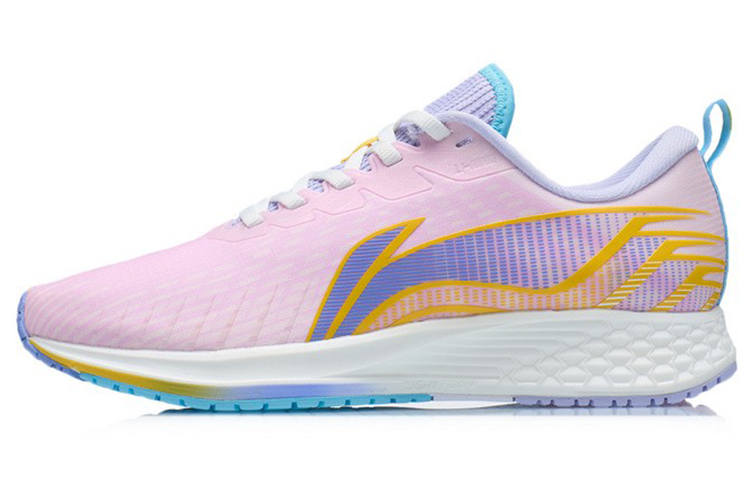 Li-Ning Li Ning Red Hare 1 Racing Cushioning Rebound Cushioning Rebound Low top Running Shoes Women's Peachy Pink