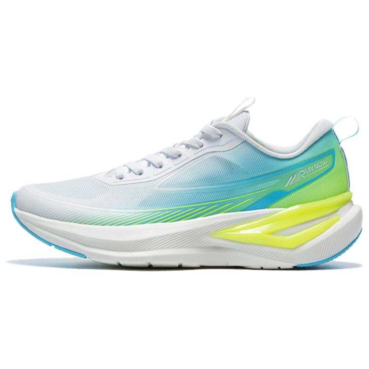 QIAODAN Light Speed 5.0 Cushioning Slip Resistant Breathable Low top City Commuting Running Shoes Men's White Blue