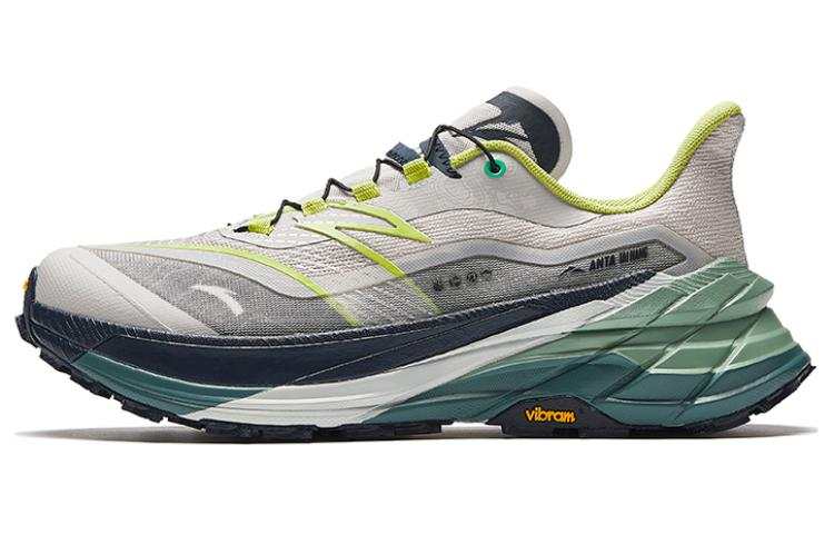Anta Cushioning, Wear Resistant Low top Running Shoes Men's Gray Yellow