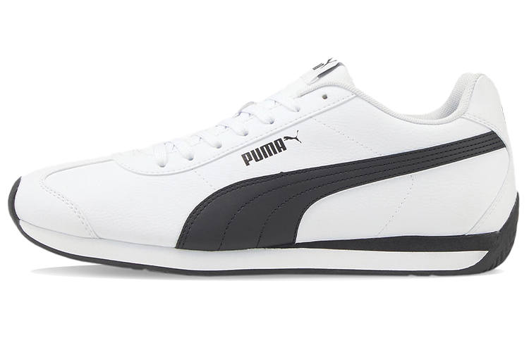 PUMA Turin 3 Leather Sports Abrasion Resistant Lightweight Low top Casual Shoes Unisex White Black