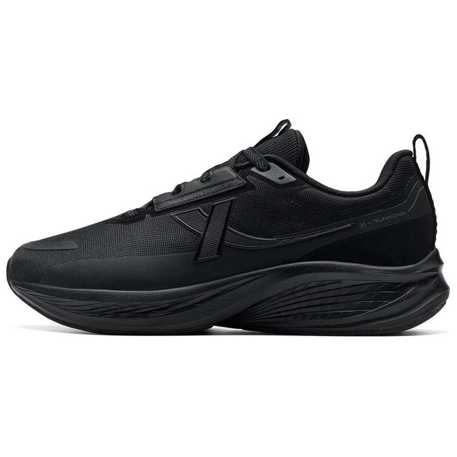 XTEP Cushioning Slip Resistant Cushioning Slip Resistant Low top Casual Running Shoes Men's Black Gray