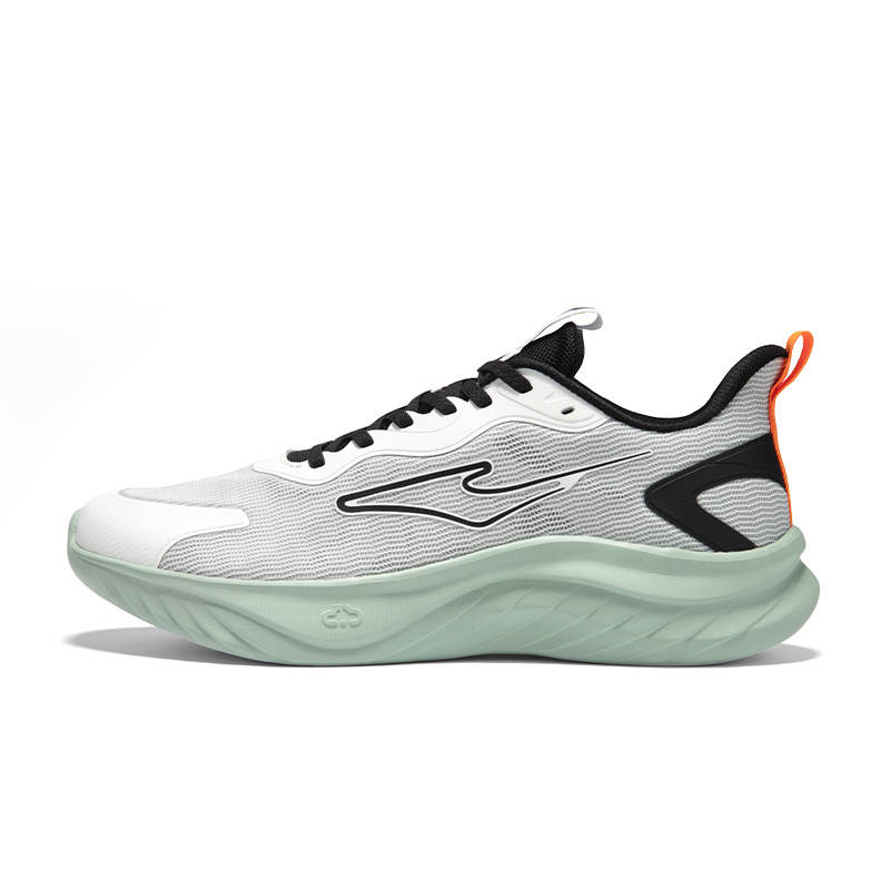 Erke Cushioning Breathable Lightweight Low top Casual Running Shoes Men's Microcrystal White Emerald Wave