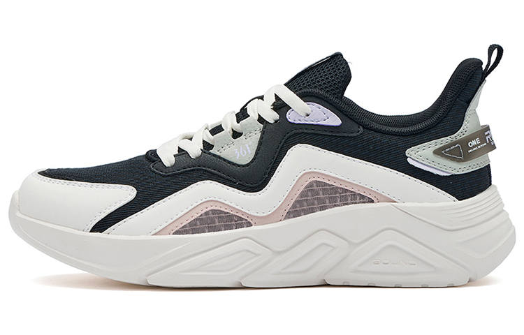361° Running Shoes Women's Low Top Obsidian Black/Feather White