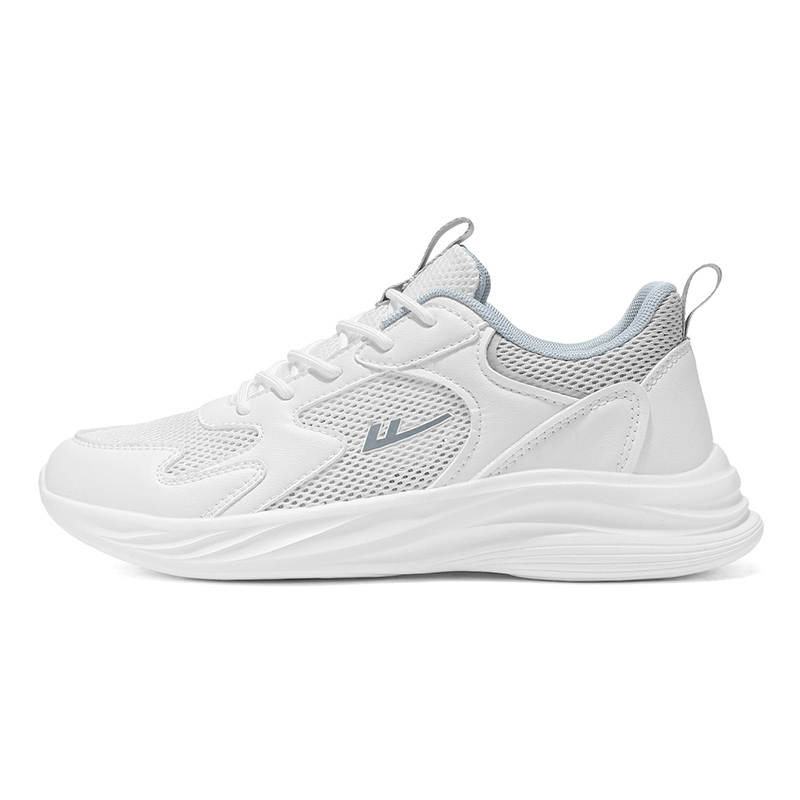 Warrior Cushioning Slip Resistant Abrasion Resistant Low top Casual Running Shoes Men's White Gray