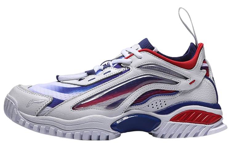 Li-Ning Li Ning Aurora Skyline Non slip Lightweight Low top Casual Shoes Women's White Blue Red