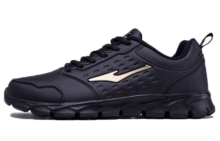 Erke Low top Running Shoes Men's Black Gold