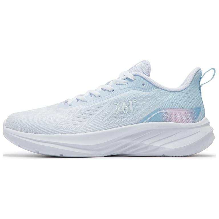 361° Abrasion Resistant Low top Casual Running Shoes Women's White Blue