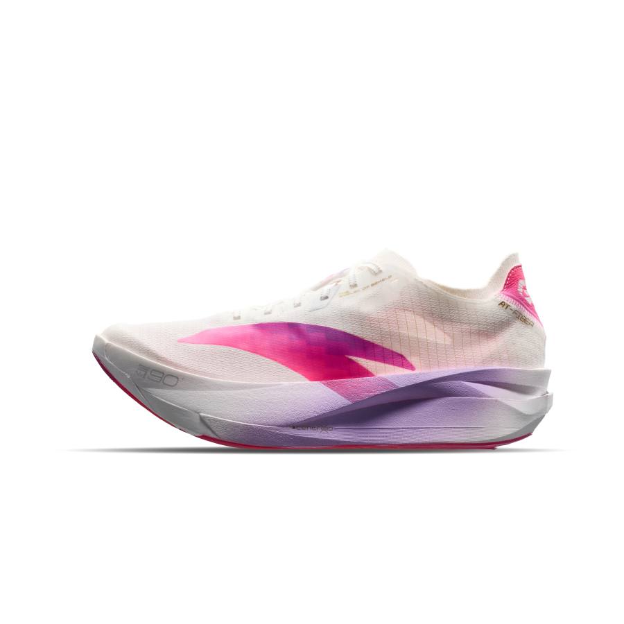 Anta Fabric Breathable Low top Marathon Racing Running Shoes Men's White Pink
