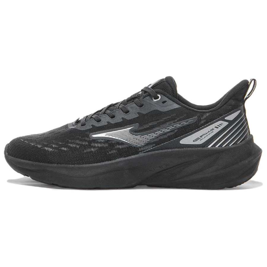 Erke Cushioning Abrasion Resistant Breathable Low top Running Shoes Men's Black