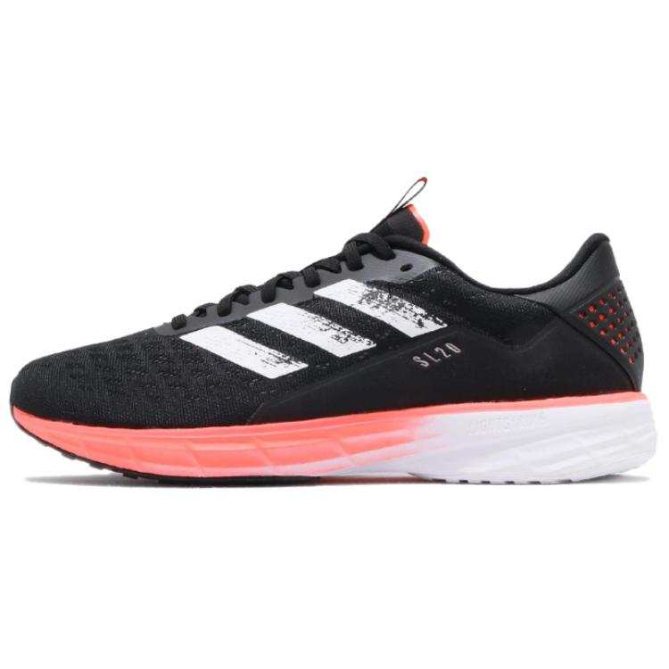 Adidas Adidas Sl20 Mesh Slip Resistant Lightweight Non slip Lightweight Low top Running Shoes Men's Black Orange