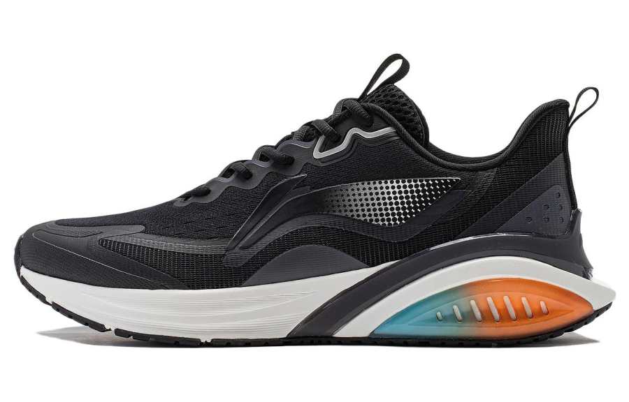 Li-Ning Li Ning Starry Cloud Comfortable Textile, TPU Cushioning Low top Running Shoes Men's Black White