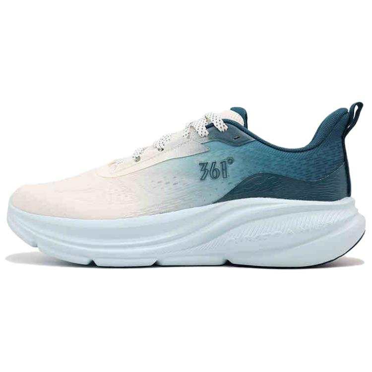 361° Cushioning Slip Resistant Abrasion Resistant Low top Casual Training Sprint Running Shoes Men's White Blue