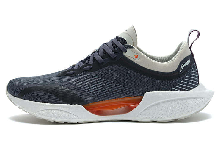 Li-Ning Li Ning Super Light 18 Comfortable Low top Running Shoes Men's Gray White Orange