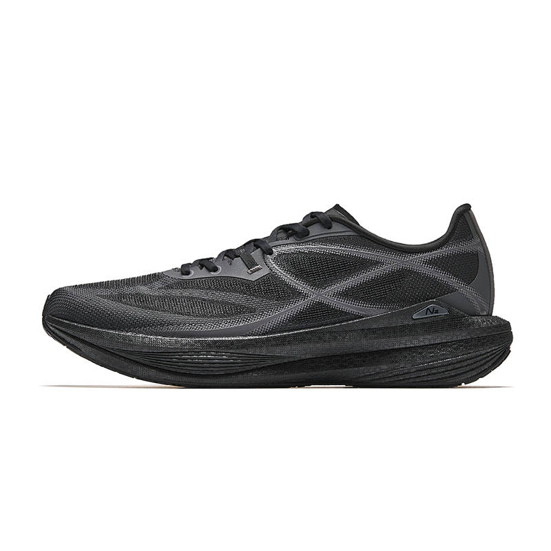 Anta Champion Light Breeze Breathable Low top Casual City Commuting Running Shoes Men's Black Castle Gray