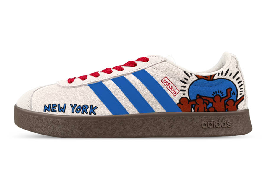 Adidas Adidas VL COURT 2.0 Low top Skateboard Shoes Unisex White Blue