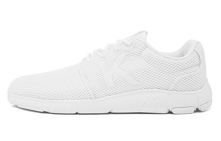 Kappa Mesh Cushioning Slip Resistant Cushioning Slip Resistant Low top Casual Shoes Unisex White