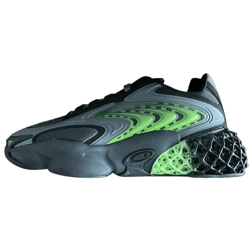 Adidas Adidas 4D Slip Resistant Abrasion Resistant Low top Casual Running Shoes Unisex Black Green