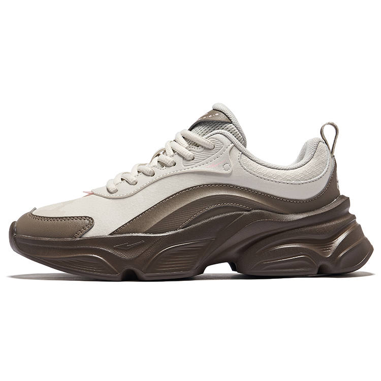 Erke Slip Resistant, Abrasion Resistant, Height Increasing Low top Casual Shoes Women's Wild Gray Brownstone