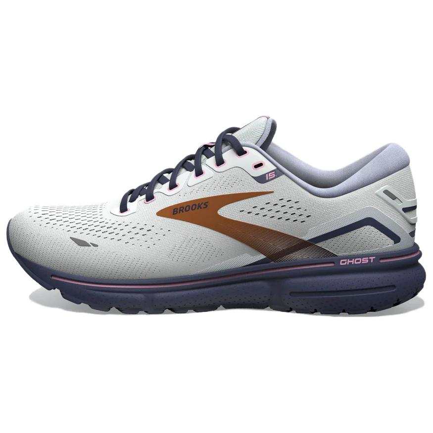 Brooks Ghost 15 Slip Resistant Abrasion Resistant Low top Marathon Running Shoes Women's Gray Copper